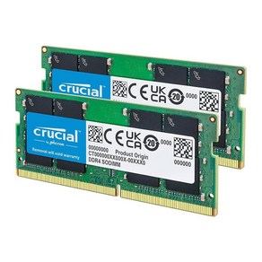 Cucial 노트북 메모리 램 16GB DDR4 3200MHz CL22 (CT2K8G4SFRA32A), 2400MHz_16GB Kit (8GBx2)