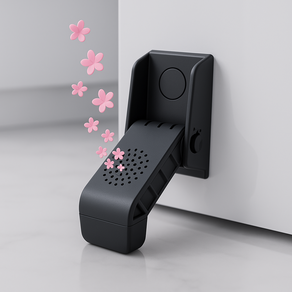 힙톡 도어스토퍼 현관문 스토퍼 현관 말발굽 무타공 자석 도어스토퍼, 1개, 블랙 (방향제미포함)