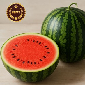 [고당도 12bix] 국내산 꿀 수박 당도선별 하우스, 1개, 못난이 꿀 수박 3kg 내외