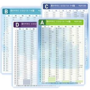 맥체인 성경읽기표 성경 1년 1독 책갈피 4장 형식