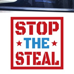 STOP THE STEAL 마크 차량용 스티커 스탑더스틸 STS캠페인 자동차 시트지, 1개, A타입 레드