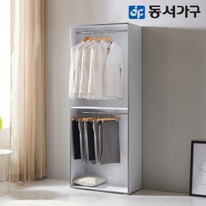 동서가구 뉴 토모 키높은 드레스룸 800 2단 DF644613, 화이트 스트라이프