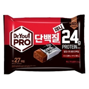 오리온 프로 단백질바 미니 280g 27개입 3개 단백질 붐 초코칩 20g 증정