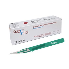 [Razomed] 멸균 일회용 미니 일체형 메스날 스켈퍼 (10개입) - 10/11/15호, 10호, 1개