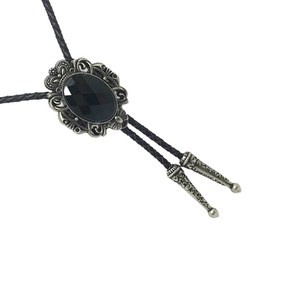 Ameican Bolo Tie Westen Antique Cystal Stone Jewely 카우보이 목걸이 체인