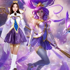 리그 오브 레전드 LOL 코스프레 의상 바람의 여인 잔나 폭풍의 분노 cosplay