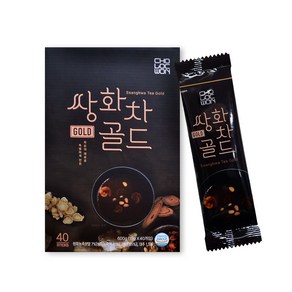 쌍화차 Gold 40스틱 1박스 쌍화농축 작약뿌리 천궁뿌리줄기 참당귀뿌리 황기뿌리 지황뿌리 계피농축액 분말 스틱 사무실 야외 캠핑 낚시 홈카페, 2개