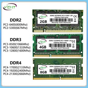 노트북 DDR3 DDR3L DDR4 4GB 8GB 16GB 667 800 1333 1600Mhz 17000 19200 21300 SODIMM