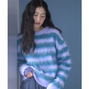 [락피쉬웨더웨어] STRIPE SHAGGY KNIT PULLOVER - 5 colos