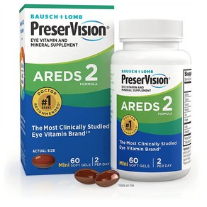 PeseVision AREDS 2 Eye Vitamin 루테인 지아잔틴 아연 60정, 1개