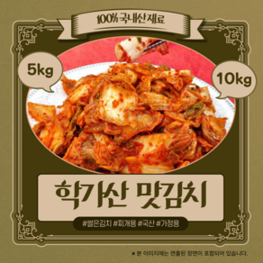 안동 학가산 맛김치 썰은김치 국산100% 당일발송 l 아이스박스 포함, 5kg, 2개