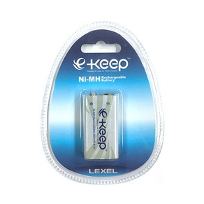 렉셀 9V충전지 250mAh e-keep 9V1알 카드타입, 1개, 1개입