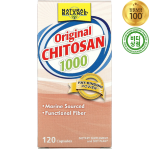 내추럴 발란스 밸런스 오리지널 키토산 250mg 120정 Oiginal Chitosan, 1개