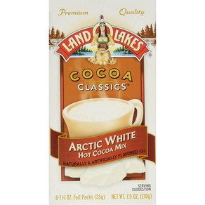 Land O Lakes Cocoa Classics Hot Cocoa Mix Actic White - 랜드 오 레이크스 코코아 클래식 핫 코코아 믹스 아틱 화이트 - (1박스/6팩, 210g, 1개, 1개입