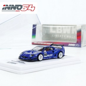 도쿄 오토 살롱 2024 합금 자동차 모델 INNO 1:64 LBWK 블루 F40, 01 CHINA, 01 INNO F40 Blue, 1개