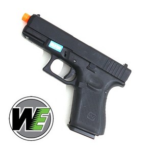 비비탄총 WE Glock19 Gen.5 메탈슬라이드 아웃바렐 가스 블로우백 핸드건, 1개