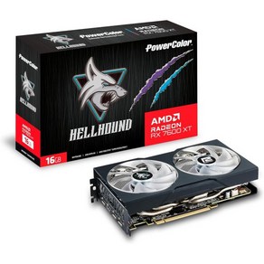 파워컬러 헬하운드 AMD 라데온 RX 7600 게이밍 그래픽 카드, 7600XT Hellhound