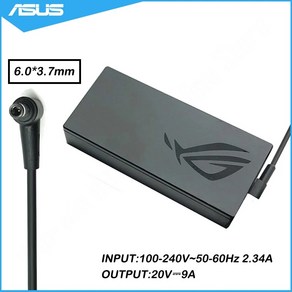 20V 180W H 노트북 AC 어댑터 전원 충전기 아수스 ROG Zephyrus G14 GA401IV GA502 GA502D GA502DU, 1.without power cord, 1개