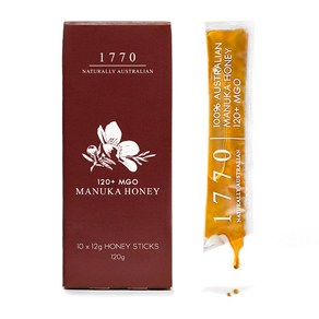 호주 마누카 꿀 스틱 MGO 120+ 생꿀 Manuka 허니 12g 30, 10스틱, 1개