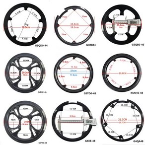 MTB 도로 자전거 스프로킷 보호 크랭크셋 크랭크 가드 체인 휠 링 커버 32 42 44 46 48 50 52T, 06 G4FAO-42, 1개