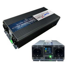 KDsafe 컬러LCD 인버터 1500W 12V 한국형 순수정현파 220V 10.3V-17V, 1개