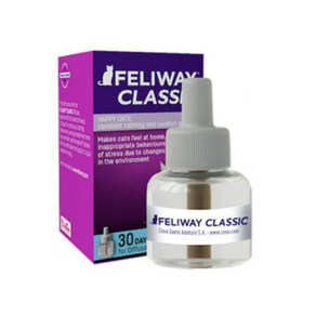 feliway 펠리웨이 팰리웨이 클래식 고양이 캣 훈증기 디퓨저 리필 용액 48ml, 1개