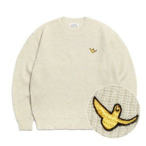 마크곤잘레스 ANGEL WAPPEN MERINO WOOL KNIT SWEATER - OATMEAL Z234UKT070035 558412