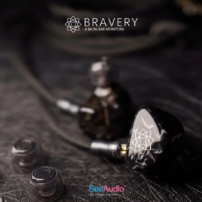 씨오디오 브레이버리 이어폰 4BA 하이엔드 1년보증AS, BRAVERY