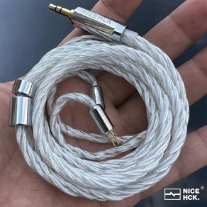 N5005케이블 호환 NiceHCK DeepSnow 이어폰 업그레이드 IEM 4 가닥 실버 독일 구리 HiFi MMCX 2 QDC Conch Nova F1 Po용, 1개, 없음, 3) 3.5mm With QDC