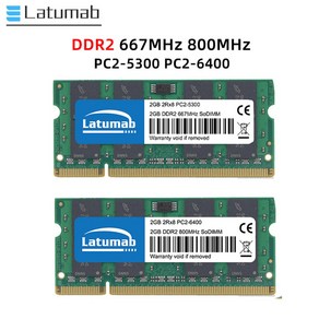 Latumab 메모리 RAM DDR2 4GB 8GB 800MHz 667MHz 노트북 SODIMM 6400 1.8 핀 V 듀얼 채널