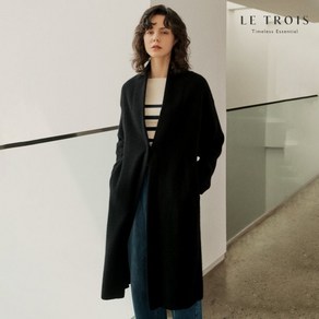 [LE TROIS]23FW 르투아 라쿤 울 블렌디드 니트코트