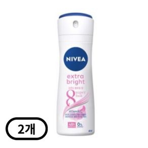 니베아 엑스트라 화이트 데오드란트 스프레이, 60ml, 2개