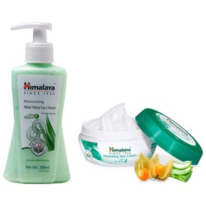 Himalaya Moistuizing Aloe Vea Face Wash 200ml And Himalaya Nouishing Skin Ceam 200ml, 4개, 400ml