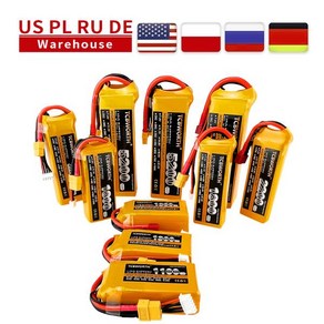 3S 11.1V RC LiPo 배터리 1300 2200 3000 6000mAh 25C 35C 60C 항공기 쿼드로터 드론 비행기, 10 1300mAH XT60, 1개