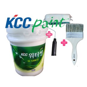 KCC 정품 워터씰 침투성 발수 방수재 18L투명 (적별돌 건물외벽용) 외부타일 침투용(로라 붓포함), 18L, 투명, 1개, 18L