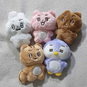 뽀바투 키링 인형 투모로우 열쇠고리 굿즈 5종 10cm, 카키, 1개