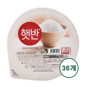 햇반 백미밥, 210g, 36개