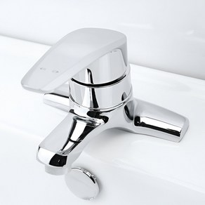 국산 4인치 세면수전 2홀 세면대 세면기 수전 욕실 화장실 수도꼭지 교체, 1개