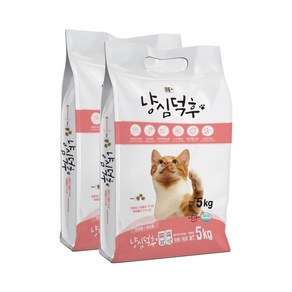 냥심덕후 고단백 고양이 대용량 사료, 5kg, 2개