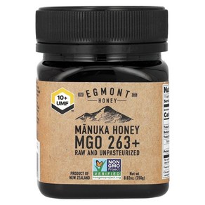 Egmont Honey (에그몬트 허니) 마누카 꿀 무가공 및 비살균 UMF 10+ MGO 263+ 250g(8.82oz) 1개, 250g