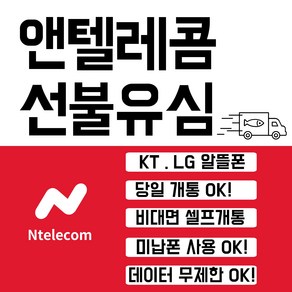 선불유심 앤텔레콤 선불폰 kt유심(kt미납폰사용불가) lg유심(3사미납폰사용가능) 유심개통, LG유심, 1개