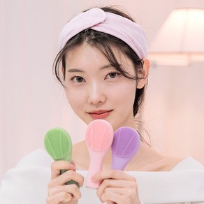 YEBBUM 예뿜 진동클렌저 멀티 6단계모드 세안 실리콘 브러쉬 피부관리, 라벤더