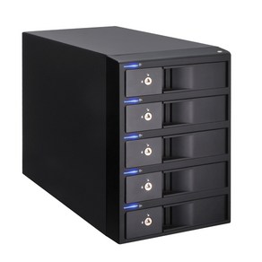 위즈플랫 PRORAID C5-US32C 5베이 USB3.2 C & eSATA 외장스토리지 외장하드 케이스 하드웨어 RAID, 1개