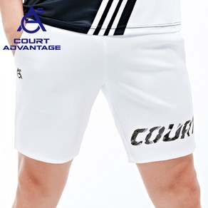 [COURTADVANTAGE] 코트어드밴티지 5부반바지 슬림핏 VANP5-109 화이트컬러 배드민턴&탁구&스쿼시&테니스&볼링&스포츠&라온스포츠