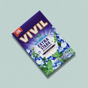 VIVIL 비빌캔디 엑스트라 스트롱 43g 1박스 독일 무설탕 캔디, 1개