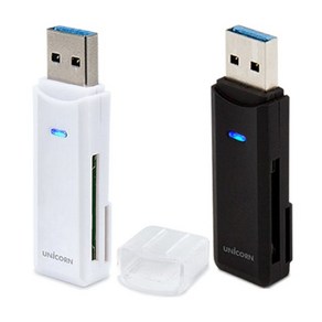 유니콘 USB3.0 휴대용 미니 카드리더기 XC-700A, 흰색(WHITE), 1개