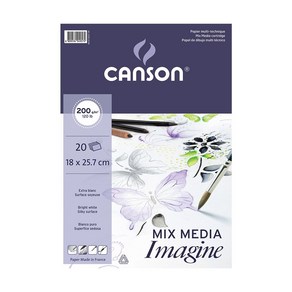 캔손 이매진 imagine 스케치 크로키 드로잉북 낱장패드 스프링 200g, 낱장팩A5 20매 15x21