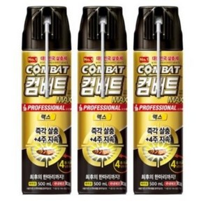 컴배트 수성맥스 500ml, 3개