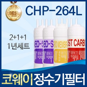 코웨이 CHP-264L 고품질 정수기 필터 호환 1년관리세트, 선택1_1년관리세트(2+1+1=4개), 1개