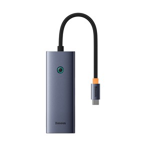 베이스어스 7in1 C타입 PD 100W HDMI 4K 스마트 미러링 원터치스크린 멀티허브 BS-OH112, 그레이, 1개